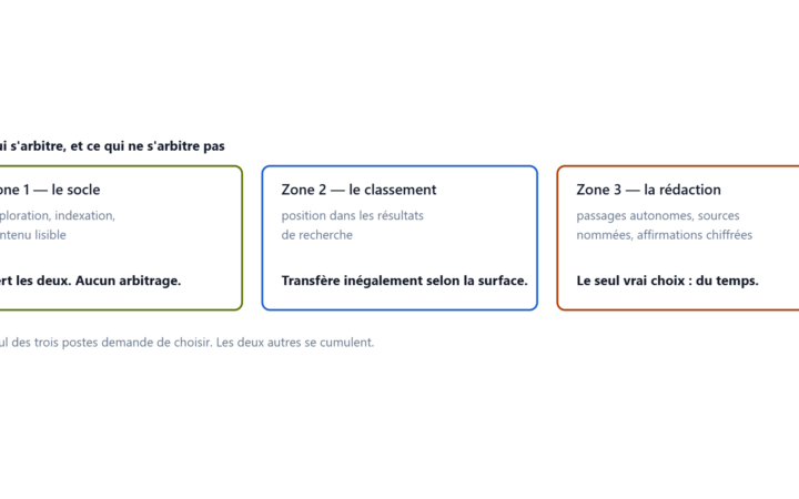 Trois zones, un seul arbitrage